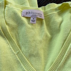 Philosophy Beautiful citrus color sweater, never been worn. Size s